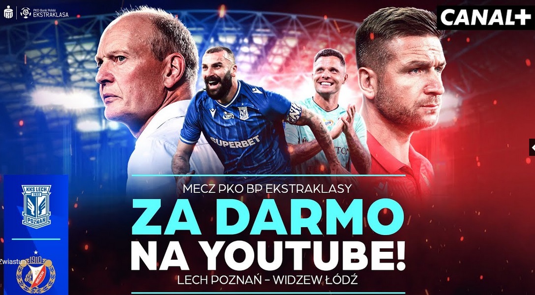 Lech Poznań - Widzew Łódź oglądaj za darmo cały mecz na żywo youtube